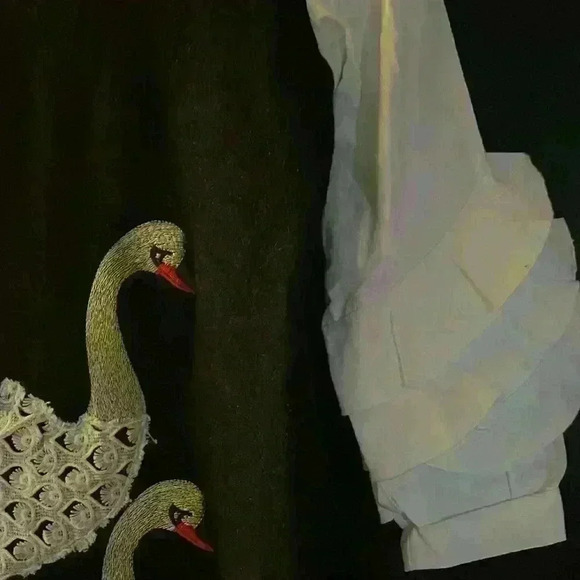 Amazing wool dress with cotton sleeves size small would  fit 2-6. Stretchy wool - Picture 5 of 5